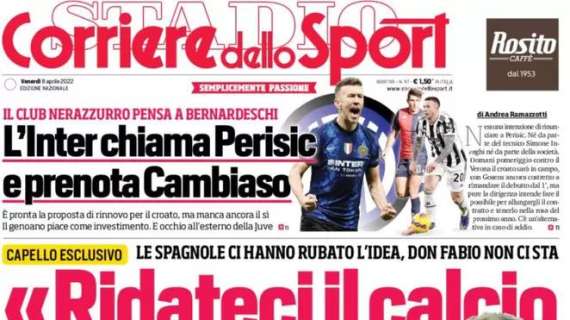 Capello in prima pagina sul CorSport: "Ridateci il calcio all'italiana"