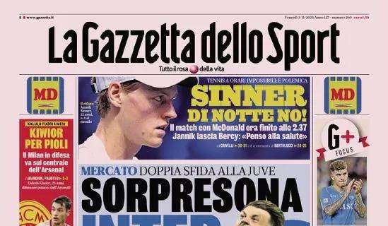 La Gazzetta in prima pagina sul mercato del Milan: "Kiwior per Pioli"