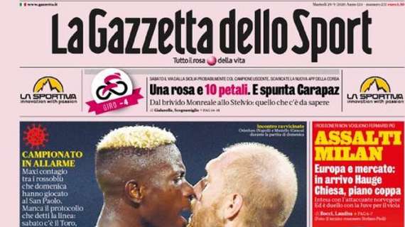 Europa e mercato, La Gazzetta dello Sport: "Assalti Milan"