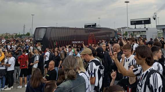 MN – Juventus-Milan, l’arrivo dei rossoneri all’Allianz Stadium