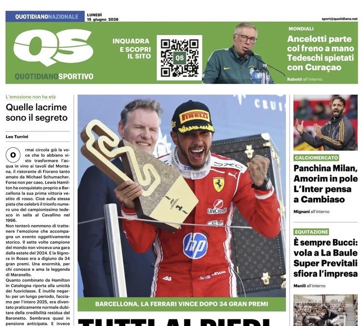 Il QS titola: "Panchina Milan: Amorim in pole"