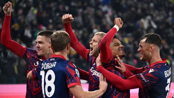 Serie A, il Bologna stacca momentaneamente il Milan in classifica