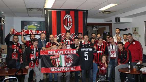 Milan club Montreal, celebrato un anno con la maglia di Bonaventura