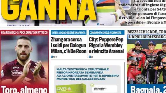 Tuttosport titola in prima pagina: "Milan, c'è De Roon"
