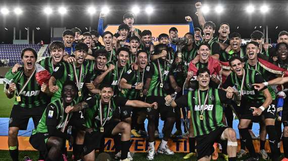 Primavera: Sassuolo campione d'Italia, battuta la Roma 3 a 0 in finale