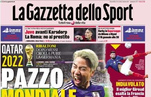 La Gazzetta in prima pagina esalta Giroud: “Indiavolato”