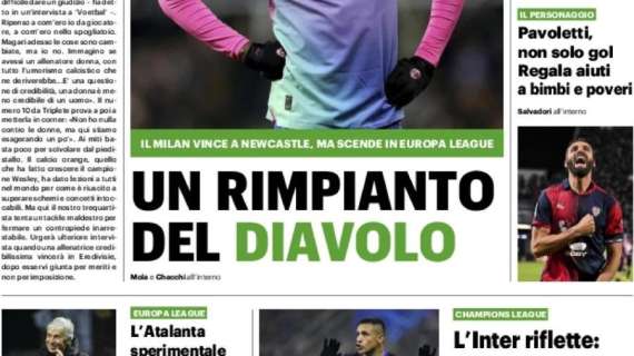 QS: "Un rimpianto del Diavolo". Il Milan scende in Europa League