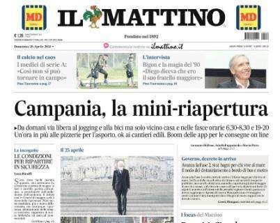 Il Mattino: "I medici di Serie A: 'Cosi non si può tornare in campo'"