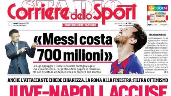 Il CorSport in prima pagina: "Tonali, no all'azzurro sì al Milan"