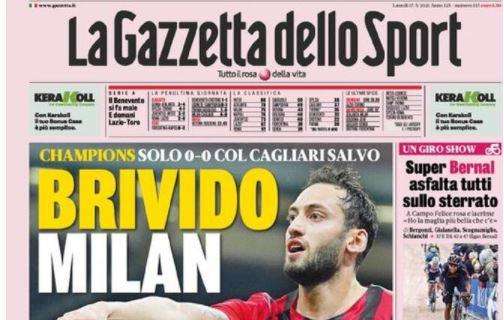 La Gazzetta dello Sport in prima pagina: "Brivido Milan"
