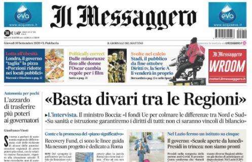 Riapertura stadi e diritti tv, Il Messaggero: "Svolte nel calcio"