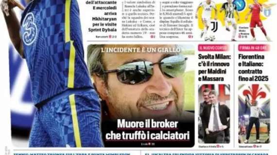 Il CorSport in prima pagina: "Svolta Milan: c'è il rinnovo per Maldini e Massara"