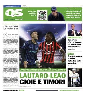 QS: “Lautaro-Leao: gioie e timori. L’argentino punto fermo dell’Inter, Rafa ancora ‘smarrito'”