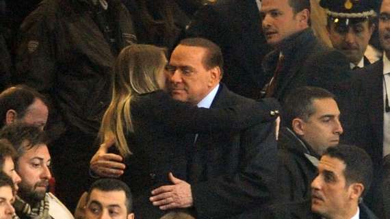 Berlusconi appena arrivato a San Siro