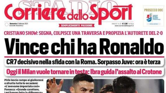 Corriere dello Sport: "Il Milan vuole tornare in testa. Ibra guida l'assalto al Crotone"