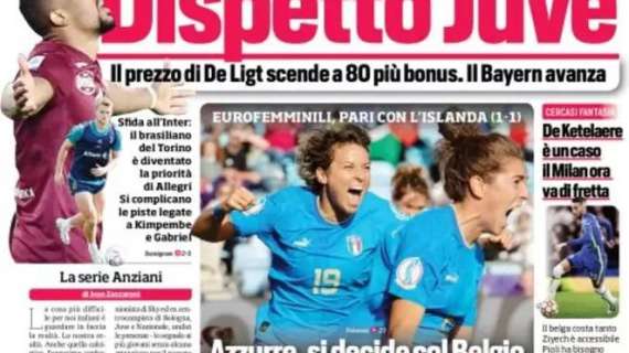 Il CorSport in prima pagina: "De Ketelaere è un caso, il Milan ora va di fretta"