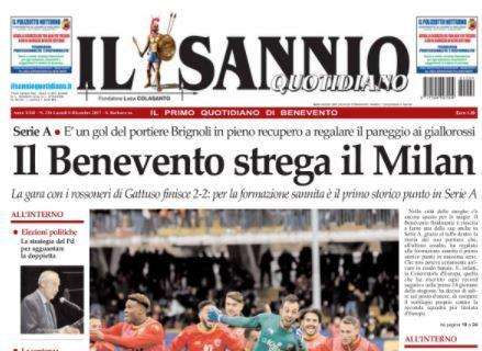 Il Sannio e il gol di Brignoli: "Il Benevento strega il Milan"