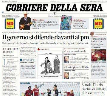 Coppa Italia, Corriere della Sera: "Torna il calcio, non i gol"