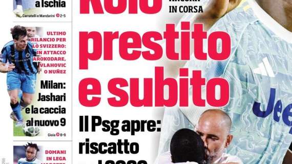 Il CorSport in apertura: "Milan: Jashari e la caccia al nuovo 9"