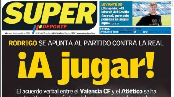 Valencia, dietrofront Rodrigo. Super Deporte: "A giocare!"