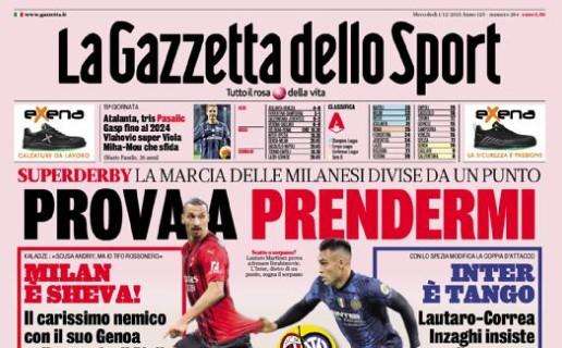 L'apertura della Gazzetta su Milan e Inter: "Prova a prendermi"
