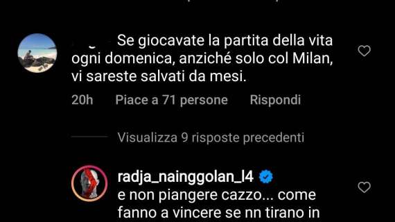 Nainggolan, la replica ad un tifoso che critica la prestazione del Cagliari: "Come fanno a vincere se non tirano in porta?"