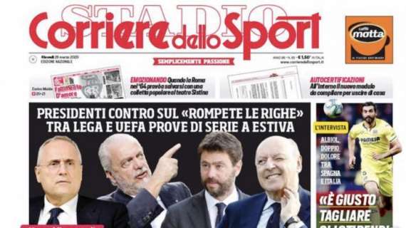 Serie A, Corriere dello Sport: "Scontro sulle fughe"