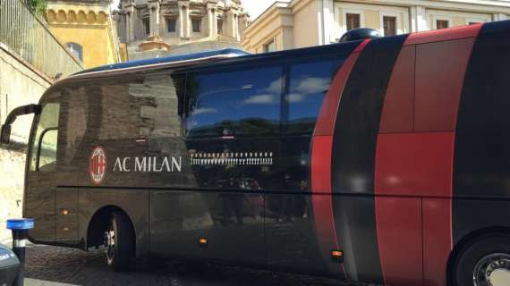 Milan, le immagini della squadra in partenza verso Torino