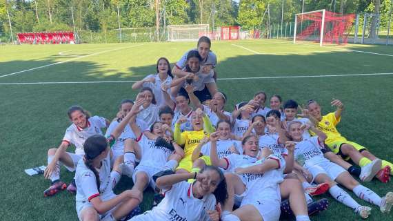 Il Milan U15 Femminile batte 2-1 il Sassuolo e va in finale scudetto contro la Juventus