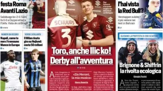 Tuttosport in prima pagina: "Il Milan rinato gira su Hojlund: costa 50 milioni"