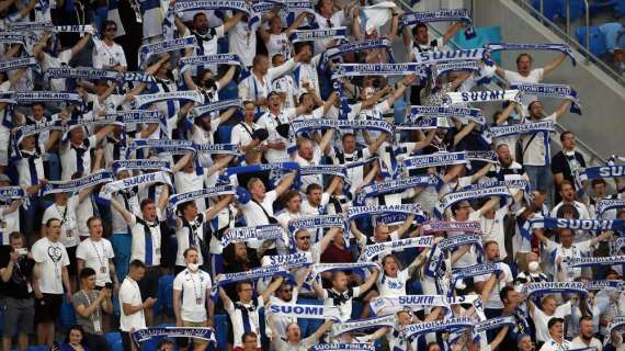Euro2020, positivi 86 tifosi della Finlandia dopo la trasferta in Russia