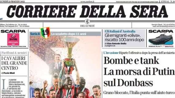 Il CorSera titola: “Campioni d’Italia. Vince il Milan dei giovani”