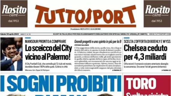 Tuttosport apre così su Milan e Inter: "Derby totale fra scudetto, conti e futuro"