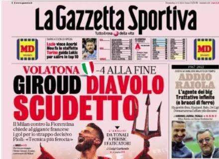 La Gazzetta in prima pagina: "Giroud diavolo scudetto"