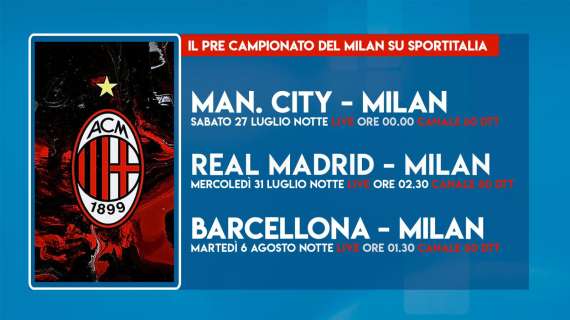 Sportitalia trasmetterà in diretta le partite della tournée negli Stati Uniti del Milan 