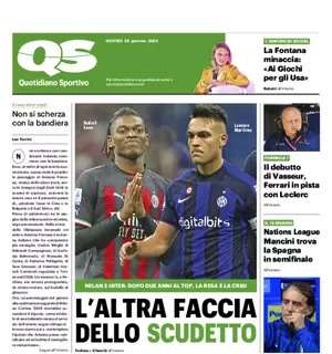 Il QS in prima pagina: "L'altra faccia dello Scudetto. Milan e Inter: la resa e la crisi"