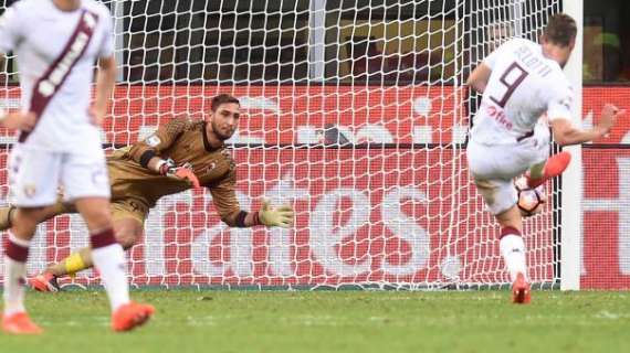 Donnarumma, contro il Torino il primo rigore parato in Serie A