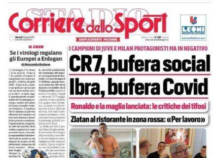 Il CorSport in apertura: "CR7 bufera social. Ibra, bufera Covid"