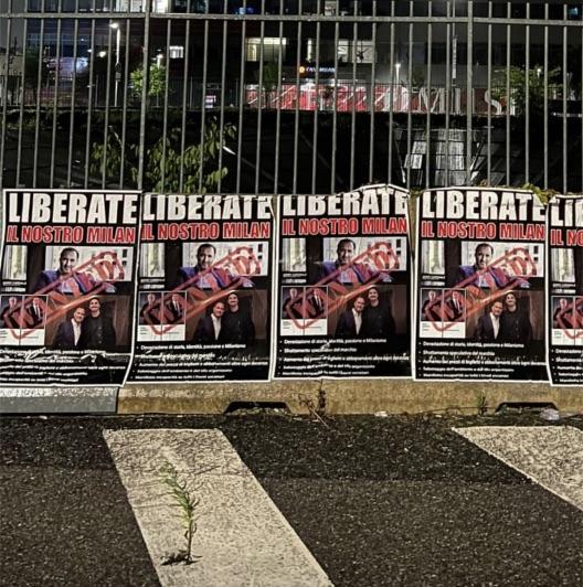 La contestazione della Curva Sud sui muri di Milano: "Liberate il nostro Milan"