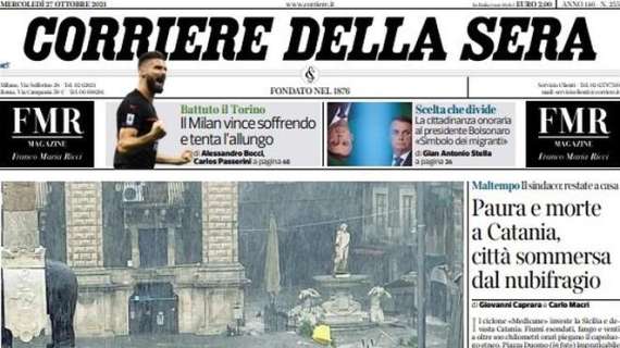 CorSera: “Il Milan vince soffrendo e tenta l’allungo”