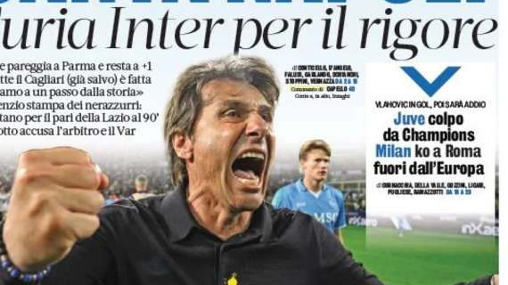 La Gazzetta in apertura: "Milan ko a Roma fuori dall'Europa"