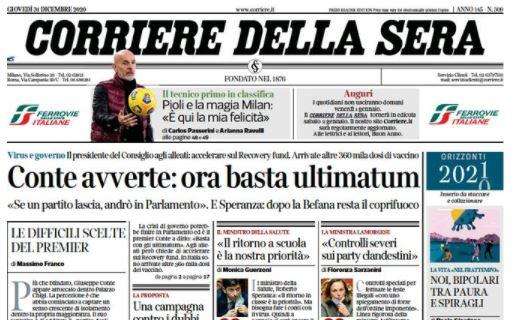 Corriere della Sera: "Pioli e la magia Milan: 'È qui la mia felicità'"