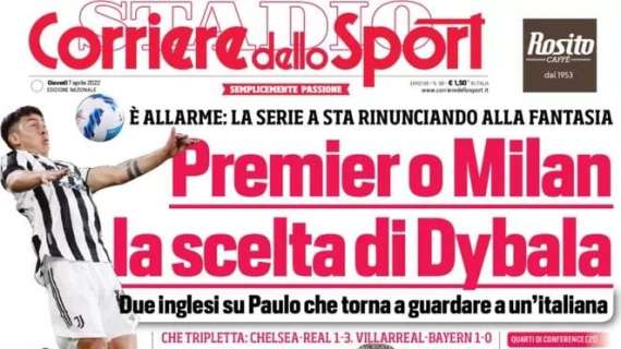 Il CorSport apre con una suggestione: "Premier o Milan la scelta di Dybala"
