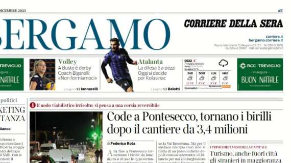 Il Corriere di Bergamo sull'Atalanta: "La difesa è a pezzi, oggi si decide per Kolasinac"