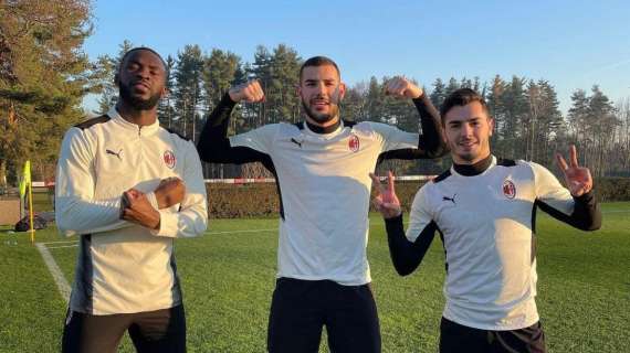 "No days off": Theo, Tomori e Brahim si allenano a Milanello di Capodanno