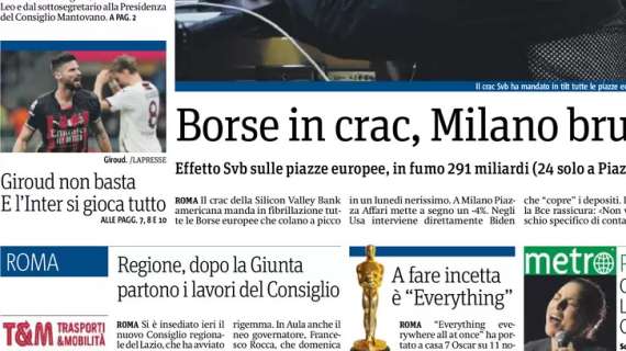 Metro sulle milanesi: "Giroud non basta. E l'Inter si gioca tutto"