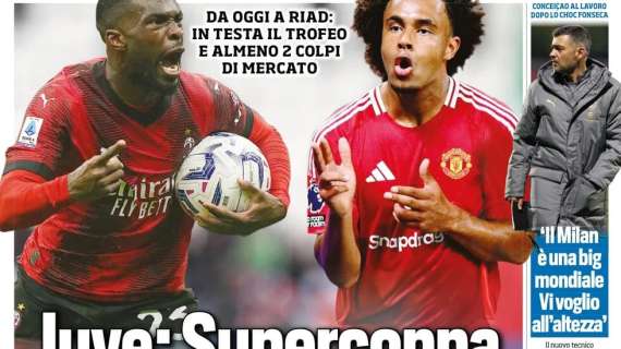 Tuttosport e le prime parole di Conceiçao: "Il Milan è una big mondiale. Vi voglio all'altezza"