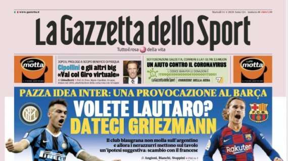 La Gazzetta dello Sport titola: "Ripartenza: è scontro"