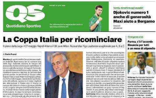 L'apertura del QS sul calcio italiano: "La Coppa Italia per ricominciare"