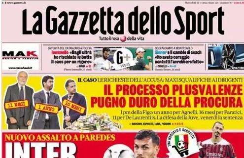 La Gazzetta in prima pagina: "La passione di Ibra"
